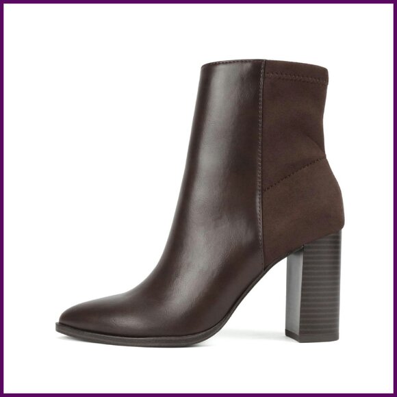 Pointed Toe Ankle Boots with Side Zipper 3.5